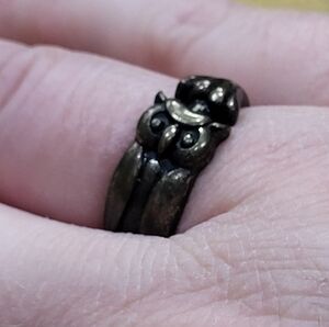Antique Bronze Owl Ring